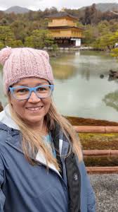 Enjoying the sites at Kinkaku-ji Temple in Kyoto or Golden Pavilion as it  is also known as, for obvious reasons, with Tony Bartley.