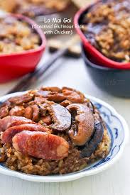 Lo Mai Gai Steamed Glutinous Rice With Chicken Recipe Food Glutinous Rice Recipes