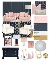 Create The Look Glam Navy Pink Living Room Pink Living Room Pink Living Room Decor Gold Living Room