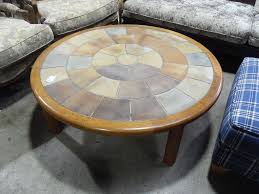 Round Tile Top Coffee Table Urban Island Coffee Table Round Tiles Table