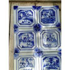 Zellige lichtblau wandfliesen blau kacheln mosaikkacheln. Handbemalte Kacheln Fliesen Blau Historischer Stil Friesischer Fliesenspiegel
