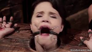 Shaved pussy Yhivi - petite brunette Asian slut in black stockings gets mouth and pussy banged in bondage