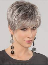 Straight Short 8 100 Hand Tied Good Grey Wigs Short Human Hair Wigs Pixie Haircut For Thick Hair Gray Wig