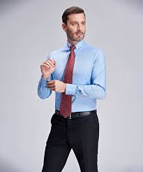 Pure Light Blue Dress Shirt For Men The Suited Fox