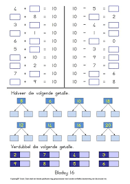 Laat Kinders Oefen Om Basiese Wiskunde Te Doen Op Graad 1 Vlak Geskik Vir Kleuters In Graad R Wat Reeds Die Wiskunde In Wer In 2020 Basic Math Teaching Kids Afrikaans
