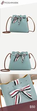 Striped Bow Decor Bag Bags Purses Brown Purses