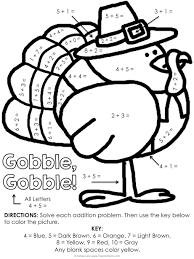 Thanksgiving Color By Number Addition And Subtraction To 10 Thanksgiving Math Thanksgiving Classroom Thanksgiving School