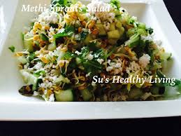 Sprouted Fenugreek Salad Sprouts Salad Salad Recipes Salad Dishes
