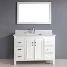 Browse a large selection of bathroom vanity designs, including single and double vanity options in a wide range of sizes, finishes and styles. Corniche 48 White Vanity By Studio Bathe