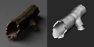 3d Model Hollow Tree Log Aircamp Games Hollow Tree Tree Logs 3d Model