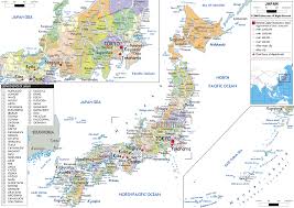 With an area of 377,915 km², spread across more than 6,800 islands, japan is somewhat larger than germany or slightly smaller than the us state of california. Detailed Political Map Of Japan Ezilon Maps