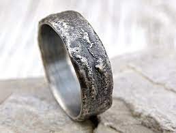 Molten Silver Ring Rich Structure Mens Wedding Ring Unique Etsy Mens Wedding Rings Unique Celtic Wedding Rings Rustic Wedding Rings