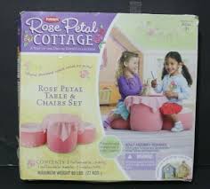 Playskool Rose Petal Cottage Table Chairs Set By Playskool Inflatable Pink Playskool In 2020 Cottage Table Table And Chairs Petal Table