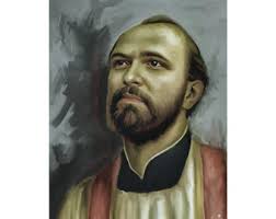 St. Antoine Daniel Holy Card, North American Martyr