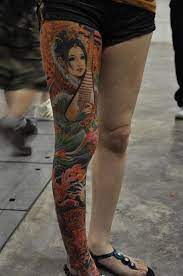Tat2 Show Geisha Tattoo Leg Sleeve Tattoo Thigh Tattoos Women