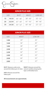 Jessica Clothing Size Chart