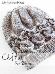 Owl Hat Knit Pattern Julie Measures