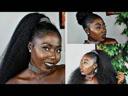 Sleek High Pony Tail With Weave On Natural Hair Youtube Hair Ponytail Styles Braided Ponytail Hairstyles High Weave Ponytail