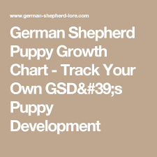 German Shepherd Puppy Growth Chart Track Your Own Gsds
