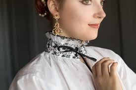 Elizabethan Blackwork Shirt, Renaissance Embroidered Chemise