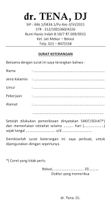 Contoh Surat Keterangan Sehat Sakit Dari Dokter Folder Dokter Surat Cv Kreatif