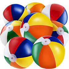 We even have sports themed beach balls! Amazon Com Beach Balls In Bulk Pack Of 12 16 Inch Inflatable Rainbow Beach Ball Toys For Kids Dozen Beach Balls For Games Pool Toys Decorations Party Favors By Bedwina Sports Outdoors