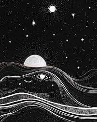 Aesthetic Black And White Background Moon Ameyasrealm Psychedelic Art Moon Art Aesthetic Art