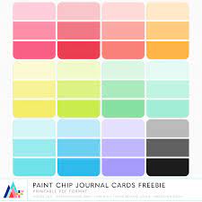 Get started by ordering up to 10 free 2 x 3 color chips using our easy online checkout. Printable Paint Chip Journal Cards Imprimir Sobres Paleta De Colores Free