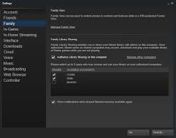 Family Library Sharing Family Options Knowledge Base Steam Support