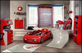 Car Themed Boys Room With Cars On The Wall Car Racing Theme Bedrooms And Car Racing Themed Decor Cool Boys Room Boys Room Design Car Themed Bedrooms