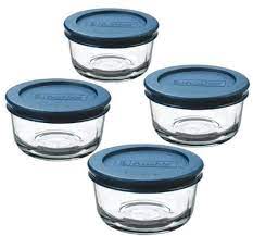 151 e mccanns blvd elmira heights ny 14903. Amazon Com Anchor Hocking 1 Cup Round Glass Food Storage Containers With Plastic Lids Blue Set Of 4 Kitchen Storage And Organization Product Sets Kitchen Dining