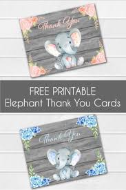 With it, this baby boy invitation looks charming. Freebie Friday Free Printable Elephant Thank You Cards Elephant Baby Shower Invitations Baby Shower Printables Baby Shower Invitations For Boys