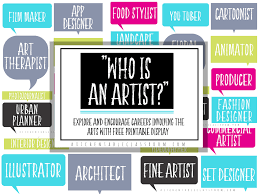 Looking At Jobs In The Arts Printable Resources The Kitchen Table Classroom Printable Art Artists Set Art Prompts