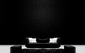 Black Sofa On A Dark Room Misc Stuff Wallpapers Hd Wallpaper Download For Ipad And Iphone Wides Interior Wallpaper Black Interior Design White Throw Pillows