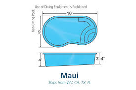 We offer many different shapes and sizes of inground swimming pools, from pools for small backyards. Maui Small Fiberglass Inground Viking Swimming Pool