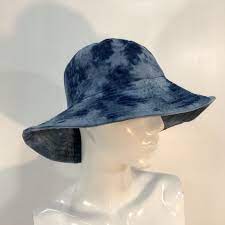 Blue Tie Dye Sun Hat Brim Hat Bucket Hat Etsy Brim Hat Blue Tie Dye Sun Hats