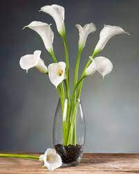 To assemble the table, simply push the carved top down into the pedestal base. White Calla Lillies Lily Centerpieces Calla Lily Calla Lily Centerpieces