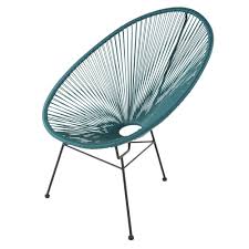Fauteuil De Jardin Rond En Resine Bleu Canard En 2020 Fauteuil Jardin Bleu Canard Et Fauteuil