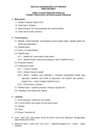 Kajian penelitian yang relevan, teori, kerangka berpikir dan hipotesis tindakan. Format Laporan