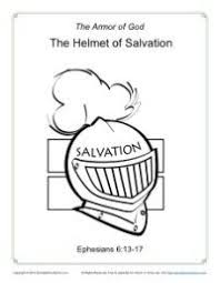 Helmet Of Salvation Coloring Page Armor Of God Armor Of God Lesson Helmet Of Salvation