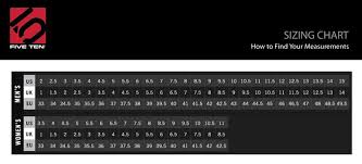 29 Unmistakable Five Ten Sizing Chart