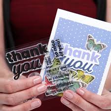 Customize each card to your liking with the included clear stamps, ink, scrapbook papers and stickers! Scrapbook Com Thank You Card Making Kit