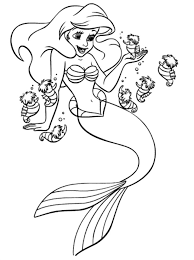 Kleurplaten inkleuren kleuren kleurboeken kleurprenten spelletjes spellen games. Kleurplaten Disney Ariel