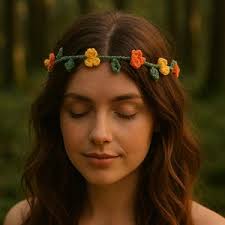 Crochet Flower Headpiece