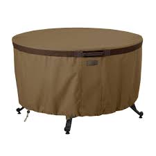 Fire pit table cooking accessories. Outdoor Cooking Eating Classic Accessories Veranda Round Fire Pit Table Cover 42 Home Garden