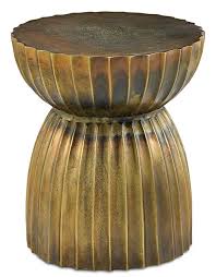 Currey And Company In 2020 Brass Table Table Stool Gold Accent Table