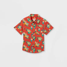 I need all of them. Toddler Boys Floral Print Challis Woven Short Sleeve Button Down Shirt Cat Jack Orange Target