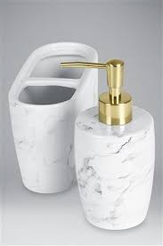Durable and versatile, our bathroom accessories sets will coordinate perfectly with our other items such as our towels, bath mats and more. Buy Set Of 2 Marble Effect Soap Dispenser And Toothbrush Tidy From The Next Uk Online Shop Banheiro De Marmore Objetos Decoracao Banheiro Banheiro Marmore
