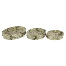 Looks gorgeous on both indoor and outdoor tables. Dade Oval Seagrass Wicker 3 Piece Ottoman Tray Set Joss Main