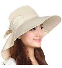 Women S Big Brim Summer Hat With Neck Cover Beige Cr11xv9eyh9 Summer Hats Sun Hats For Women Sun Hats